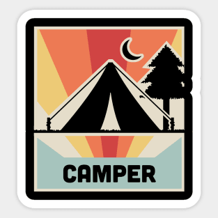 CAMPER | Vintage Camping Poster Sticker